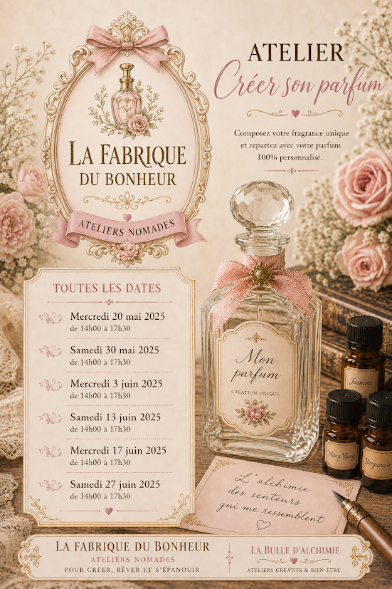 Atelier - Créez votre parfum - Animé par Jessica Deneuville