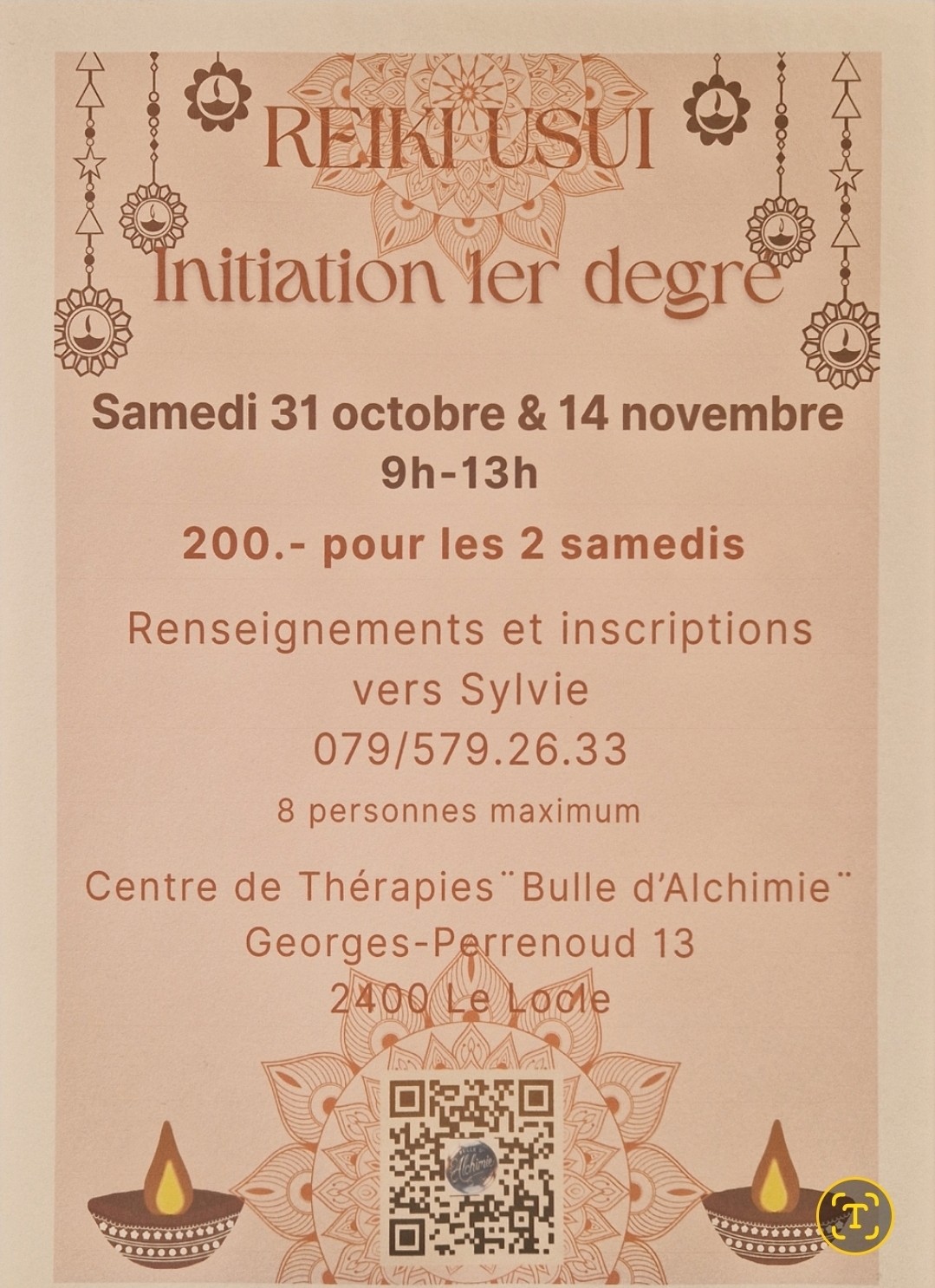 Reiki Usui - Initiation 1er degré - Sylvie Ducommun